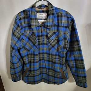 Ledgendary Whitetails Sherpa Lined Flannel Shacket Men's L Tartan Plaid Coat
